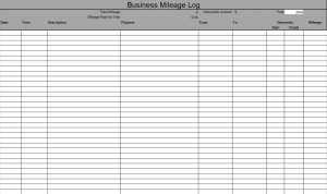 Business Mileage Log